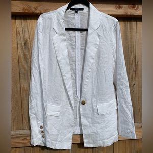 White linen blazer